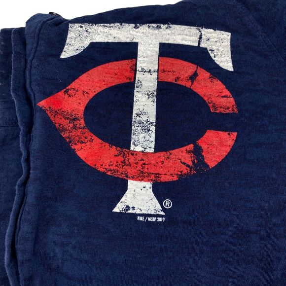Minnesota Twins Hoodie Girls XL (16-18) Blue Nike Logo MLB Baseball Short Sleeve - Picture 7 of 13